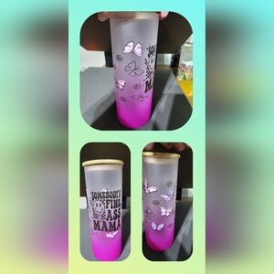 Frosted glass tumbler